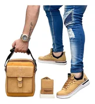 Combo Zapatos  Para Hombre + Bolso + Billetera, Moda Hombre