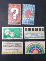  Timbre Postal México 1970-1971 Varios Eventos 6 Piezas