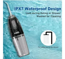 Irrigador Oral Jato D'água Dental Bucal Recaregável Portátil Cor Preto 110v