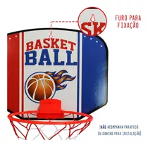 Cesta De Basquete Infantil Com Aro E Bola 30 X25 Cm