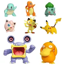 Kit 8 Miniaturas Pokémon Pikachu Battle Figure Multi Pack