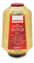 Fio Metalizado Circulo 1/100 Com 500g 45.000 Metros Cor 10- Ouro