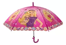 Paraguas Infantil Con Silbato Barbie Girl Color Rosa