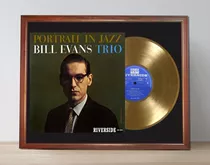 Bill Evans  Portrait In Jazz  Tapa Lp Y Disco Oro En Cuadro