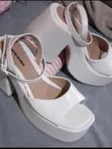 Zapatos Blancos Con Plataforma 