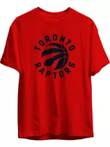 Remera Basket Nba Toronto Raptors Roja Logo Completo Simple
