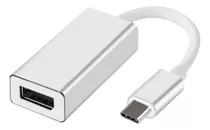 Cable Adaptador Conversor Usb C A Displayport Display Port 4 Color Blanco