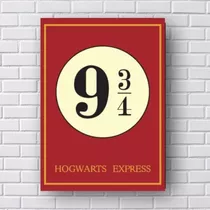 Placa Decorativa Harry Potter Hogwarts Express 9 3/4
