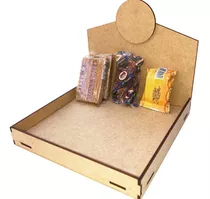 Kit 5 Bandeja Expositor Mdf 20 Cm Doces Brownies Brigadeiro