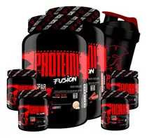 Combo Duplo Whey Fusion + 2x Bcaa + 2x Creatina + Shaker