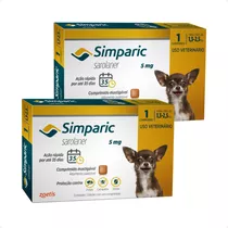 2 Simparic 5mg Para Cães 1,3kg A 2,5kg Zoetis 1 Comprimido