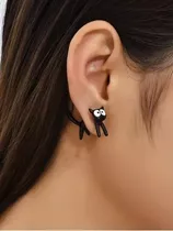 Aros Aretes Pendientes De Gato Gatito De La Suerte