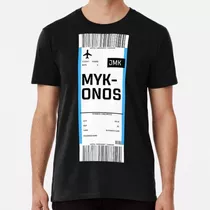 Remera Tarjeta De Embarque Para Mykonos Algodon Premium