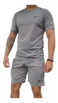 Conjunto De Caballero Gris Franela Y Shorts 