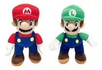 Pelúcia Mario Bros E Luigi Articulado Personagens Video Game