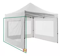 Pared Gazebo Con Ventana Kushiro Blanca 420d Cerramiento Color Blanco