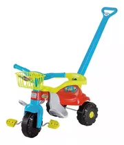 Triciclo Infantil Motoquinha C/ Empurrador Azul/rosa 
