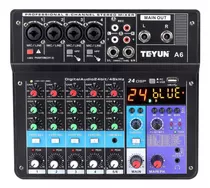 Consola 6 Canales Inteface/usb/bt/phantom/efectos/in Celular