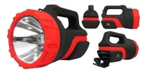 Lanterna De Led Holofote Recarregável 7077 Albatroz Cor Da Lanterna Preto/vermelho Cor Da Luz Branco