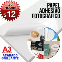Hojas Fotográficas Adhesivas Papel X20 $12 
