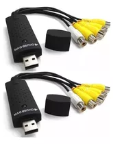 Pack 2 Tarjetas Capturadoras Usb Dvr 4c Seguridad Cctv