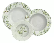 Juego 12 Platos Tramontina Línea Oliva Porcelana Tramontina