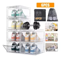 Zapatos Apilables Premium Multiusos Organizador Zapateros Color Transparente Makings Plásticos