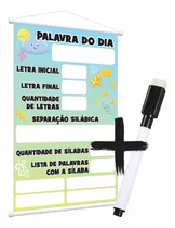 Banner Pedagógico Palavra Do Dia Sílabas Escreve E Apaga