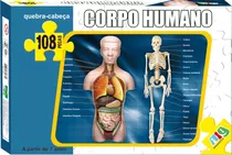 Quebra-cabeça Infantil Didático Corpo Humano 108 Peças Nig