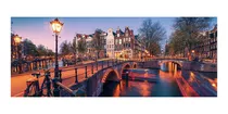 Puzzle 1000 Peças Panorama Anoitecer Em Amsterdam -  Importa