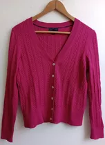 Cardigan Tommy Hilfiger Fucsia Talle M Pullover Sueter 