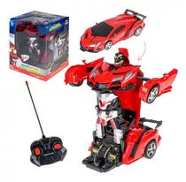 Carrinho Controle Remoto Vira Robô Transformers