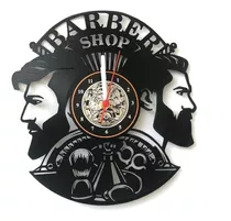 Relógio Disco De Vinil, Barber Shop, 005, Decoração, Retrô