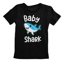 Playeras Día Padre Papá Hijos Bebé Baby Shark Tiburón