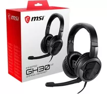 Auricular Gaming Con Microfono Pc Ps4 Msi Gh30 V2 Alpha S.i. Color Negro