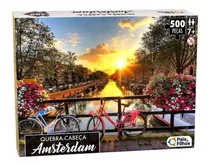 Quebra-cabeça - 500 Peças - Amsterdam - Holanda - Pais E Fi
