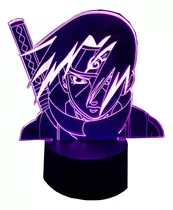 Figura Led 3d De Naruto Night Light De Uchiha Itachi Con Dis