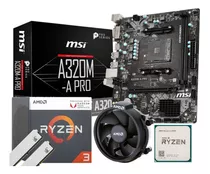 Kit Gamer Placa Mãe +  Ryzen 3 2200g Vega 8 16gb Ddr4 Dual