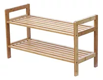 2 Tier Bamboo Shoe Rack, Brown