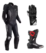 Kit Moto Texx Pista Macacão 2 Peças (macacão + Bota + Luva)