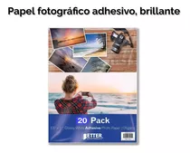 Papel Fotográfico Brillante Adhesivo Impresora Laser Y Tinta