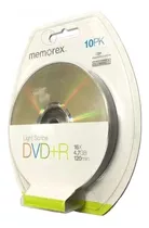 Dvd+r Memorex Lightscribe 16x 4.7gb Crea Tu Estilo Pack X 10