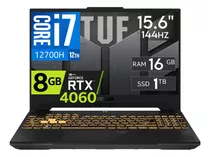 Asus Tuf F15 Core I7 12700h 16gb Ssd 1tb Rtx4060 8gb 15.6'