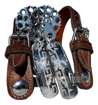 Espuelas Charras Finas Design W78 Adulto Correas Incluidas 