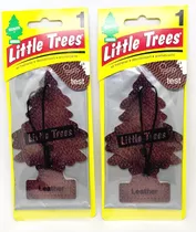 2 Little Trees Original Leather Cheiro Cheirinho Carro Couro