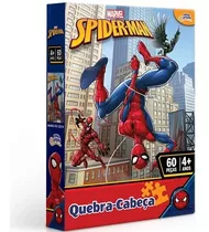 Quebra Cabeça Do Homem Aranha Marvel 60 Peças - Toyster 8012