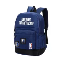 Mochila Estudiante Universitaria Notebook Nba Mavs Dallas Mavericks Colegio Urbana Color Azul Oscuro Diseño De La Tela Liso