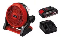 Ventilador Inalambrico Portatil Einhell + Bateria 2.5ah Cantidad De Aspas 3 Estructura Rojo Aspas Rojo Diámetro 18 Cm Frecuencia 50hz