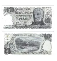 Argentina - Billete 50 Pesos Figura San Martín - Unc