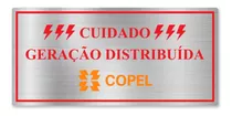 10 Placas Cuidado Geração Própria Copel 10x21 Alumínio 0,5mm